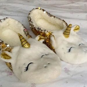 Comfy unicorn slippers